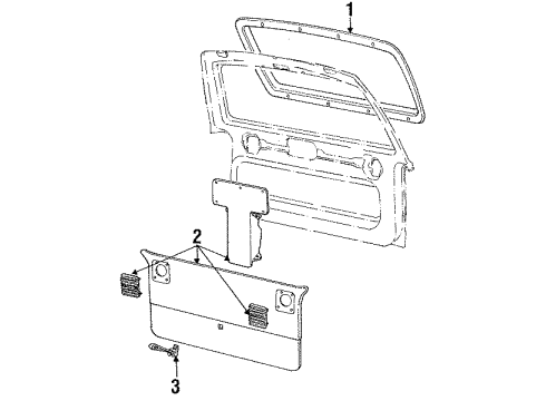 1994 Ford Aerostar Molding Blue Diagram for F49Z1242410C