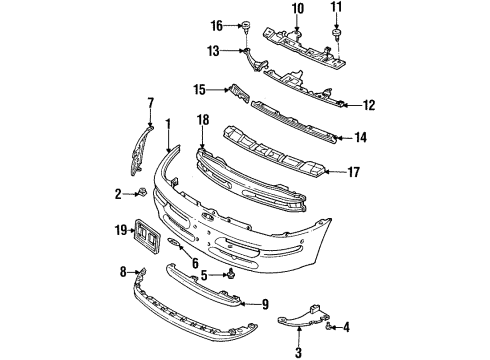 1993 Ford Probe Nameplate Diagram for F32Z6142528A