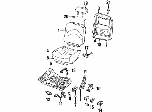 1998 Ford Crown Victoria Sensor Assembly Diagram for F3LY-14C718-A