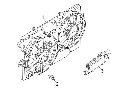 2016 Ford Taurus Cooling System, Radiator, Water Pump, Cooling Fan Diagram 2 - Thumbnail