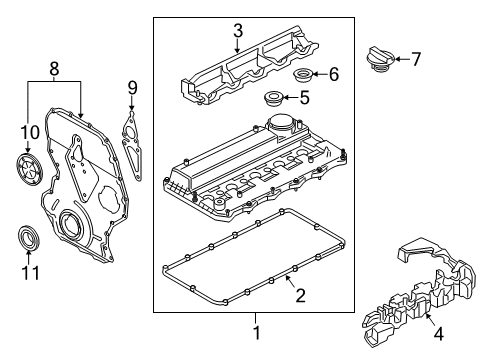 2016 Ford Transit-150 Valve & Timing Covers Diagram 1 - Thumbnail