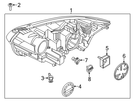 2023 Ford Transit-350 Headlamps Diagram 2 - Thumbnail