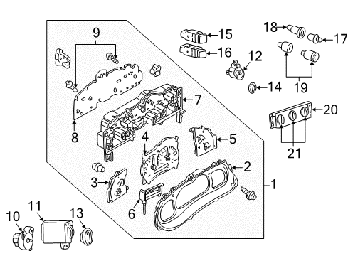 2003 Ford Explorer Sport Cluster & Switches Diagram