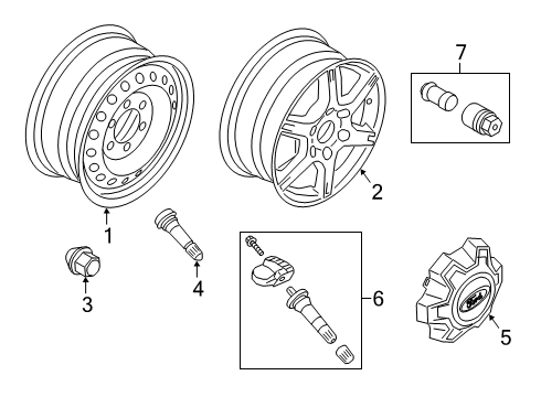 2021 Ford Ranger Wheels Diagram 1 - Thumbnail