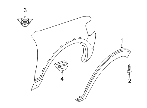 2007 Ford Explorer Sport Trac Exterior Trim - Fender Diagram