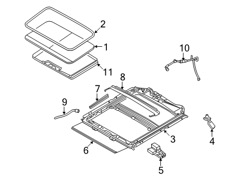 2010 Ford Fusion Sunroof Diagram 3 - Thumbnail