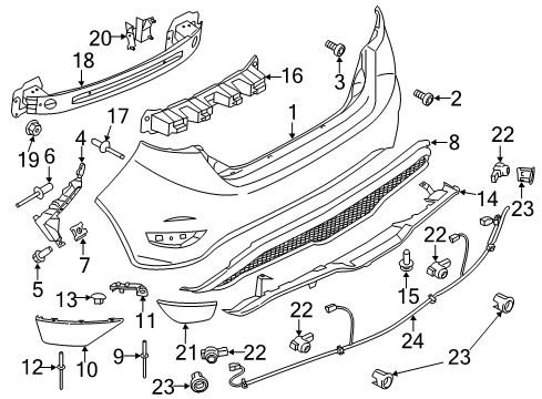 2019 Ford Fiesta Parking Aid Diagram 4 - Thumbnail