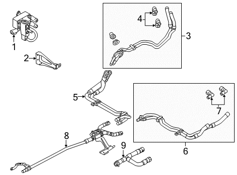 2012 Ford Focus Hoses, Lines & Pipes Diagram 1 - Thumbnail