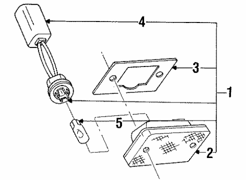 1993 Mercury Capri License Lamps Diagram