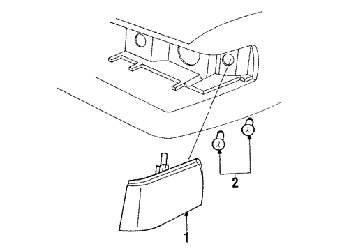 1991 Lincoln Mark VII Corner Lamps Diagram