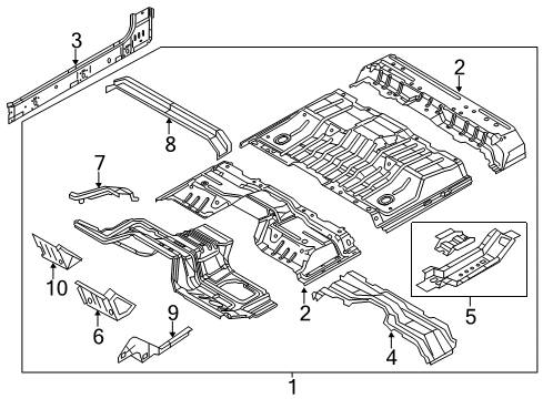 2014 Ford F-250 Super Duty Floor Diagram 1 - Thumbnail