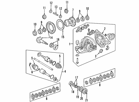 2003 Ford Expedition Rear Axle, Axle Shafts & Joints, Differential, Drive Axles, Propeller Shaft Diagram