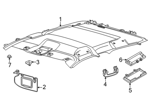 2023 Ford Maverick Interior Trim - Roof Diagram 1 - Thumbnail