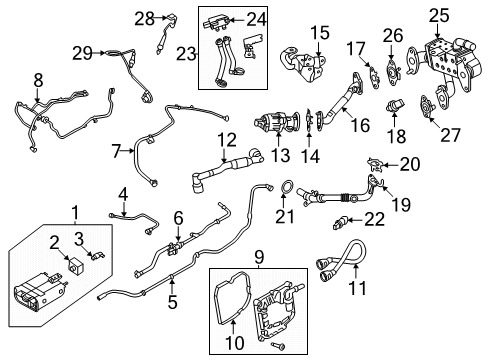 2022 Lincoln Corsair TUBE ASY - FUEL VAPOUR SEPARAT Diagram for LX6Z-9D289-SH