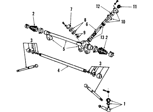 1984 Ford Thunderbird Steering Gear & Linkage Diagram