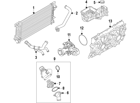 2011 Ford F-150 Cooling System, Radiator, Water Pump, Cooling Fan Diagram 6 - Thumbnail