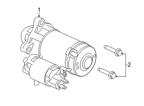 2019 Ford F-150 Starter Motor Assembly Diagram for JL3Z-11002-C