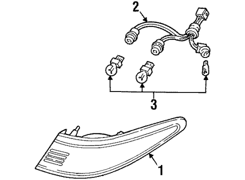 1998 Lincoln Mark VIII Tail Lamps Diagram