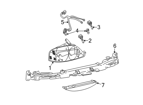 2001 Lincoln LS Headlamps Diagram