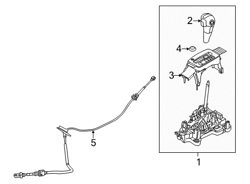 2012 Ford Fusion Shift Control Cable Diagram for 9E5Z-7E395-D