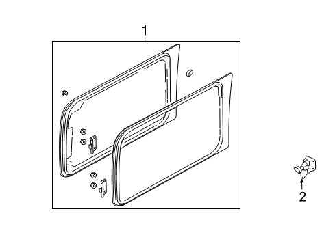 2011 Ford Expedition Quarter Panel - Glass & Hardware Diagram 2 - Thumbnail