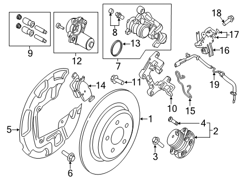 2020 Lincoln Nautilus Rear Brakes Diagram 2 - Thumbnail