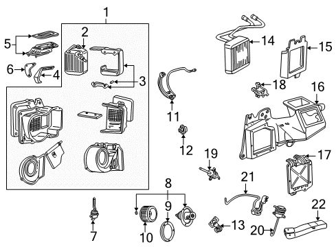 2006 Ford F-250 Super Duty Heater Core & Control Valve Diagram