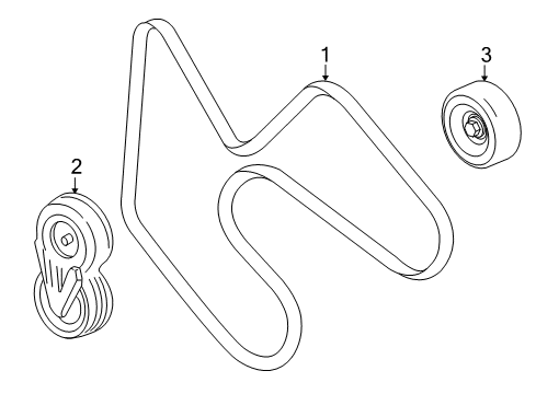 2010 Ford Explorer Sport Trac Belts & Pulleys, Cooling Diagram 1 - Thumbnail