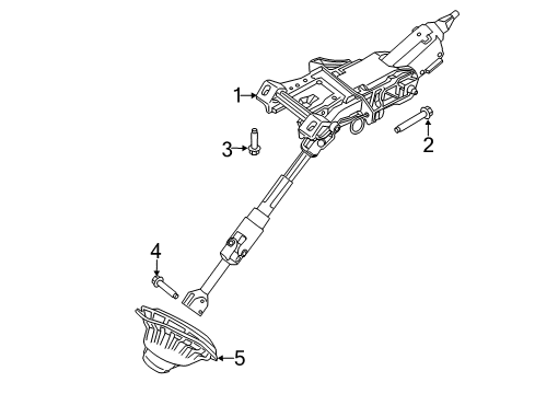 2016 Lincoln MKC Steering Column & Wheel, Steering Gear & Linkage Diagram 3 - Thumbnail