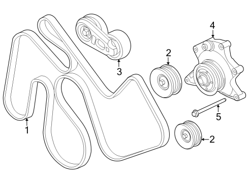 2024 Ford F-350 Super Duty Belts & Pulleys  Diagram 2 - Thumbnail