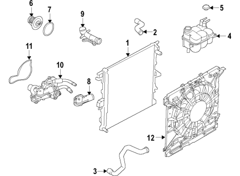 2023 Lincoln Aviator Cooling System, Radiator, Water Pump, Cooling Fan Diagram