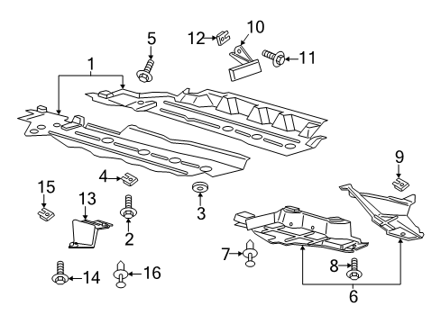 2019 Lincoln Nautilus Pillars, Rocker & Floor - Under Cover & Splash Shields Diagram