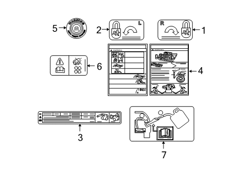 2010 Mercury Mariner Information Labels Diagram