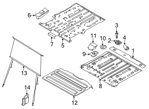 2022 Ford Transit Connect Interior Trim - Rear Body Diagram 1 - Thumbnail