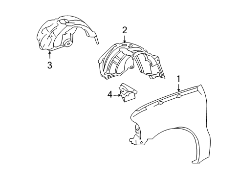 2001 Ford Excursion Fender & Components Diagram