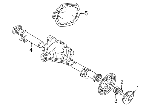 2005 Ford Crown Victoria Axle Housing - Rear Diagram