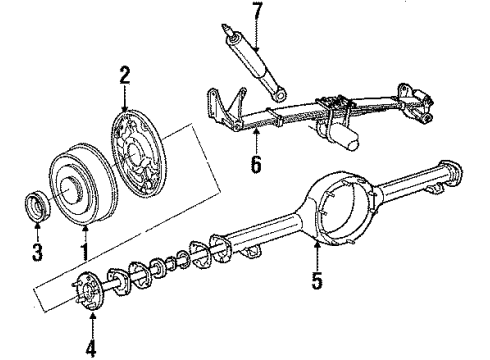 1991 Ford E-350 Econoline Rear Brakes Diagram