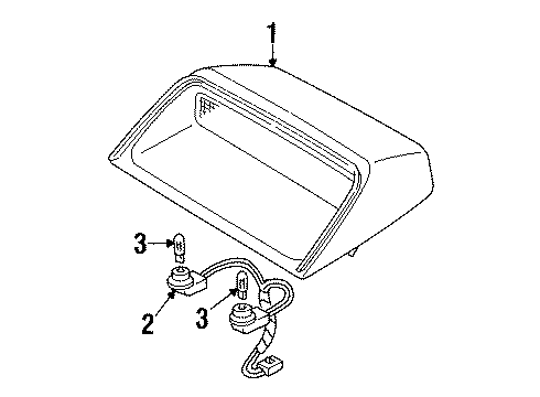 1992 Ford Crown Victoria High Mount Lamps Diagram