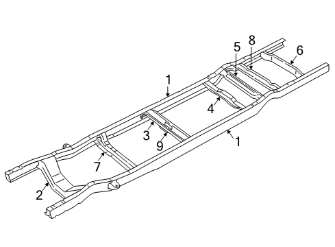 2005 Ford E-350 Super Duty Frame Assembly Diagram for 6C2Z-5005-J