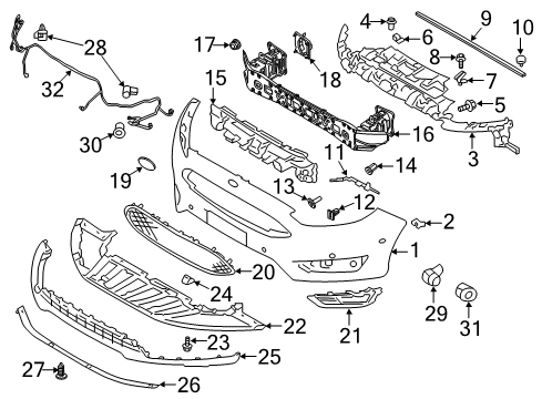 2016 Ford Focus Deflector - Air Diagram for F1EZ-17626-B