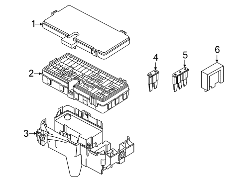 2022 Ford Police Interceptor Utility PANEL ASY - FUSE JUNCTION Diagram for L1MZ-14A068-H