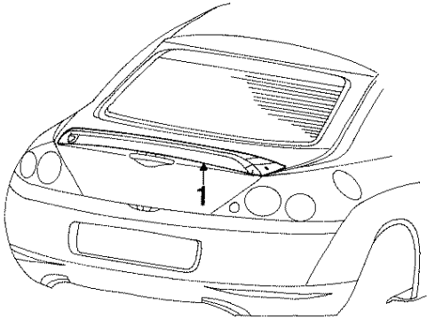 2000 Mercury Cougar KIT - REAR SPOILER Diagram for F8RZ-6344210-AA