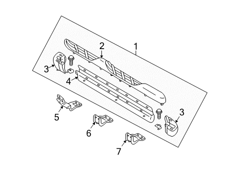 2006 Mercury Mariner Exterior Trim - Pillars, Rocker & Floor Diagram 3 - Thumbnail