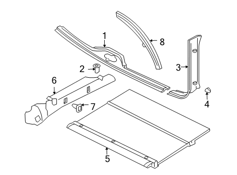 2002 Ford Focus Tape - Adhesive - Door Foil Diagram for 1S4Z-74404C44-AB