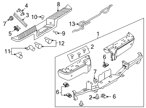 2008 Ford F-350 Super Duty Rear Bumper Diagram