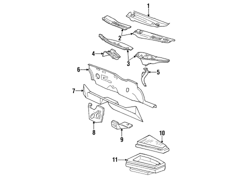 1996 Ford Taurus Reinforcement Diagram for F6DZ-54016B28-B