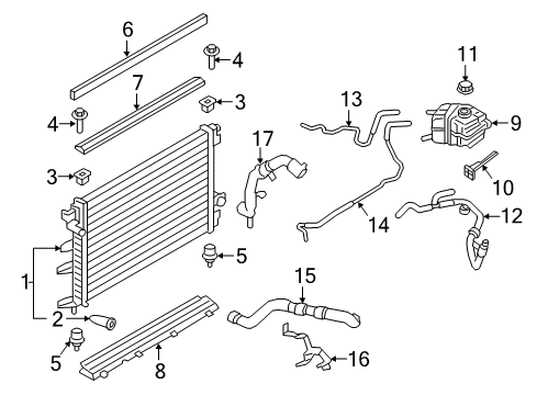 2018 Lincoln Continental Radiator & Components Diagram