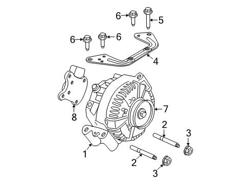 2004 Mercury Mountaineer Bracket Diagram for 4L2Z-10153-AA