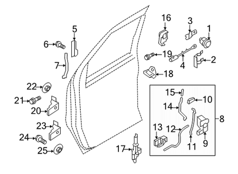 2019 Ford E-350 Super Duty Front Door Diagram