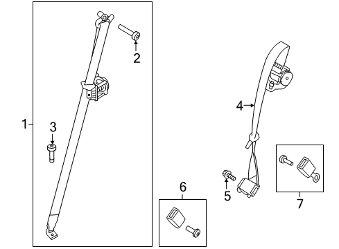 2018 Ford Police Interceptor Utility Seat Belt Diagram 5 - Thumbnail